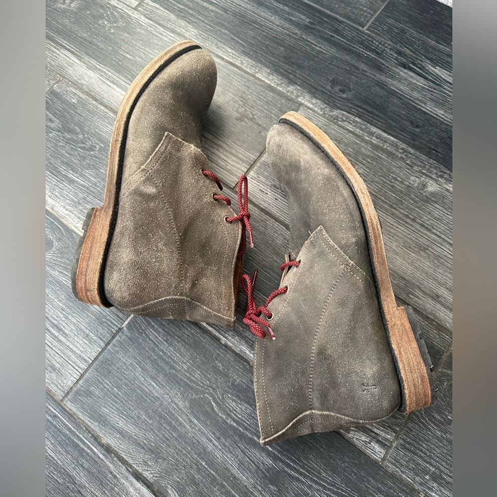 Frye Men’s Suede Leather Boots Lace Up  Boots Size 12 D - Picture 6 of 13